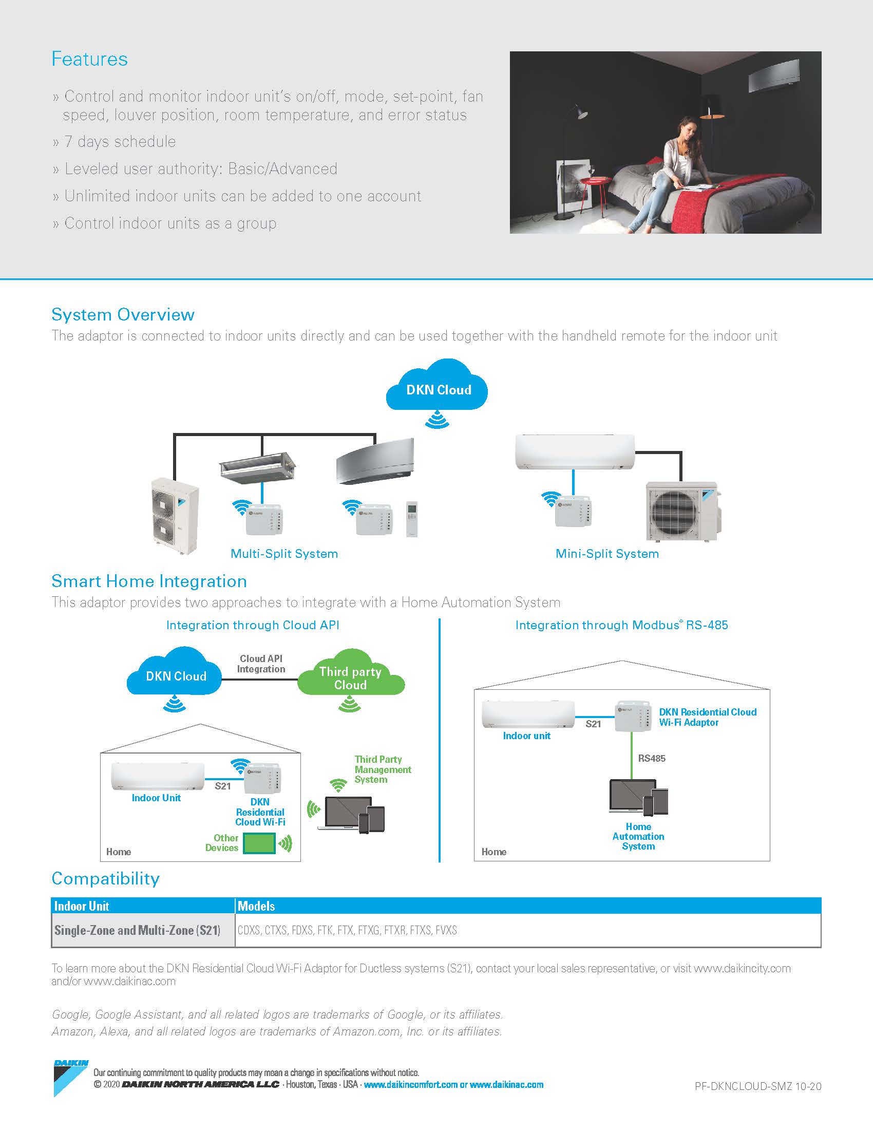 Daikin Mini Split Wireless Interface, AZAI6WSCDKB