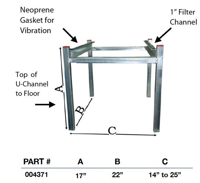 Adjustable Air Handler Stand 14