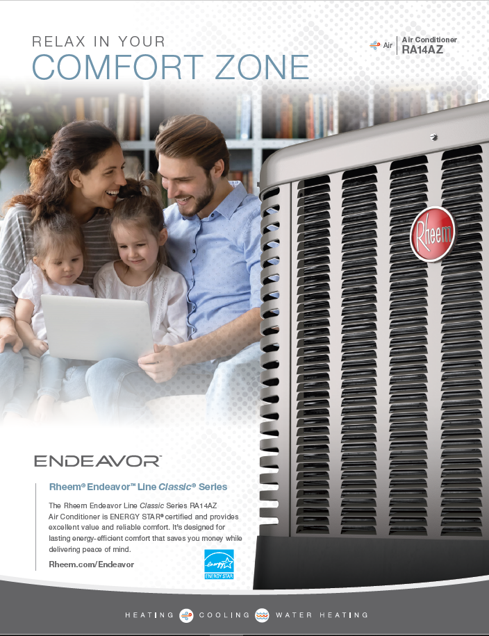 4 Ton Rheem 14.3 SEER2 Condenser RA14AZ48AJ1NA (T)
