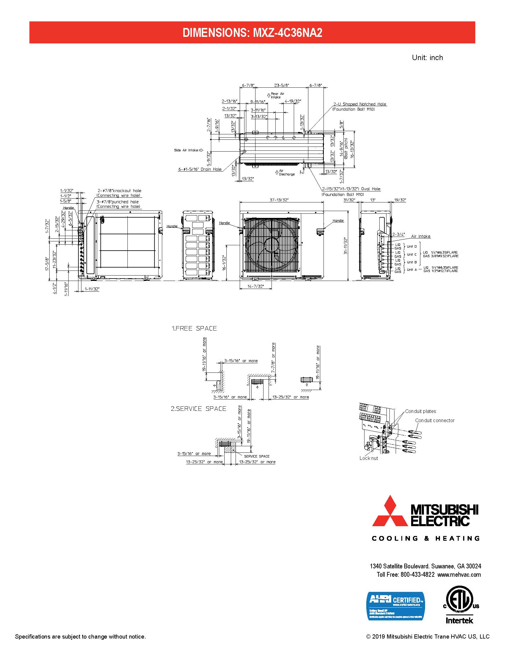 Mini Split 4 Zone Mitsubishi up to 19.2 SEER Heat Pump System ...