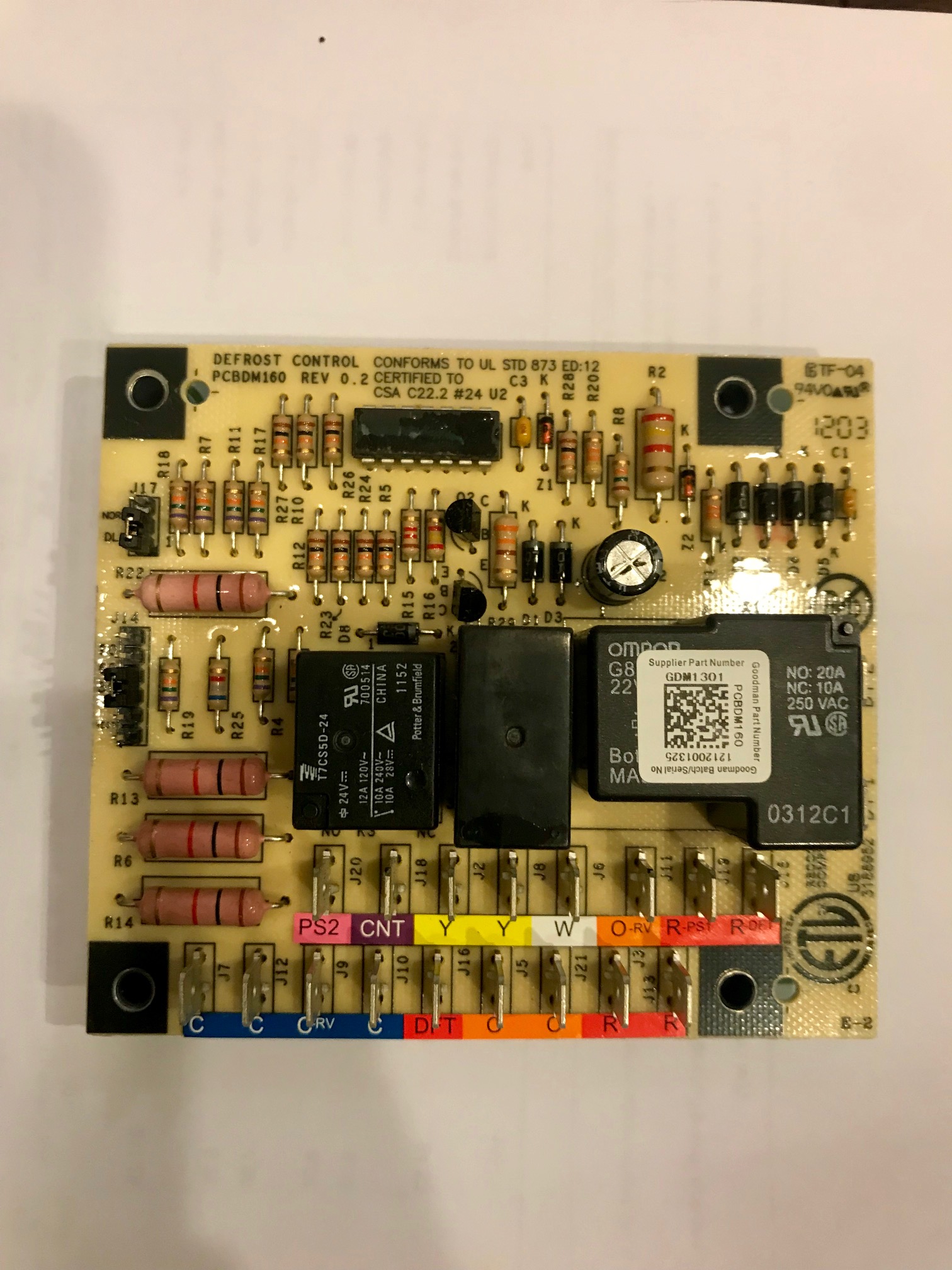 Goodman, Daikin, Amana Control Board Pcbdm160s Pcbdm133s