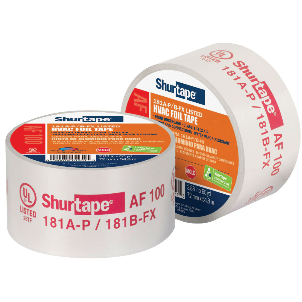 AF 099 UL 181A-P/B-FX Listed/Printed Aluminum Foil Tape - Shurtape