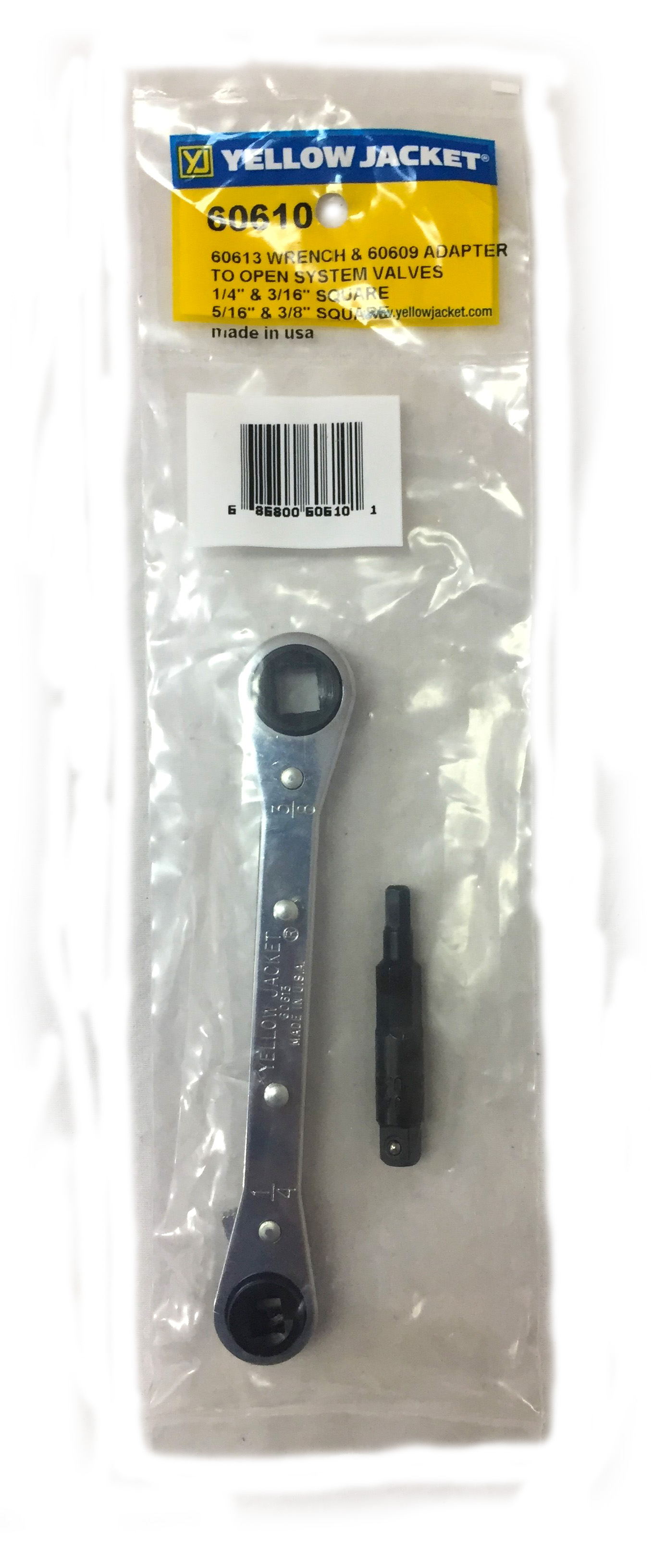 Combination HVAC Service Wrench and Hex Adapter